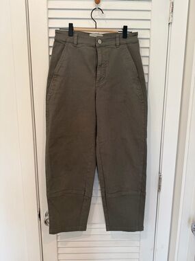 Women’s Olive Green Barrel Pants